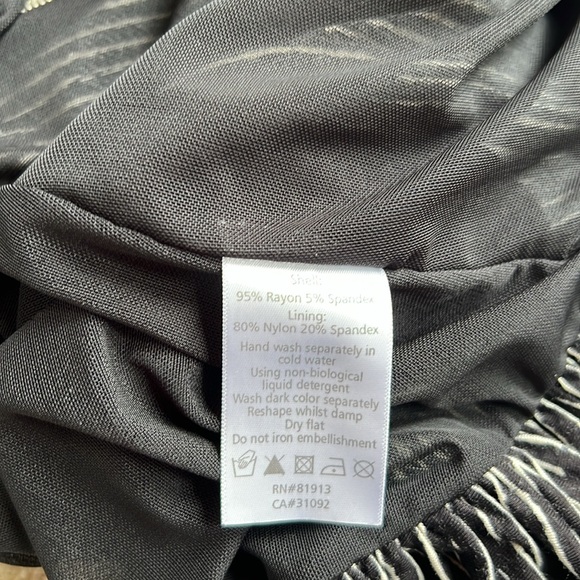 Black and white striped strapless mini dress. Size P. Plenty by Tracy Reese. - Picture 3 of 3